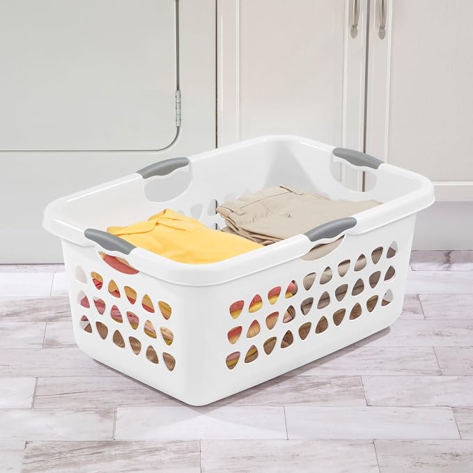 Sterilite 4 Pack Ultra Laundry Basket, Plastic Clothes Hamper, Large Rectangle - Image 4