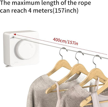 JOOM Retractable Clothesline Heavy Duty Clothes Drying Laundry Line Wall - Image 2