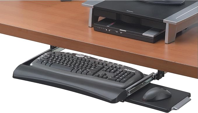 Fellowes 9140303 Underdesk Keybrd Tray, 20-1/8-Inch x7-3/4-Inch - Image 2