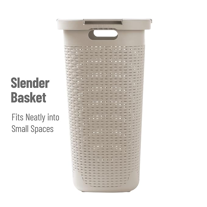 Mind Reader Slim Laundry Hamper - Image 6