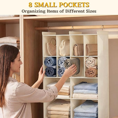 Ofiray-home 4 Tier Hanging Closet Organizer, 12 Compartments Sweater Organizer - Image 5