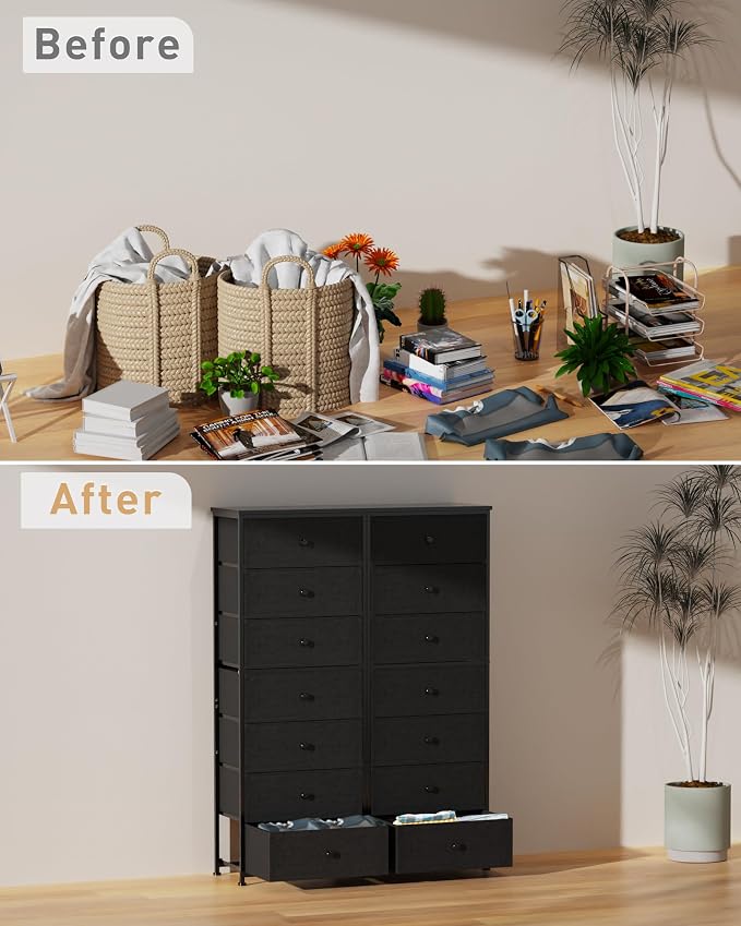 Mifuro Tall Fabric Dresser for Bedroom, Vertical Storage Organizer Tower - Image 6