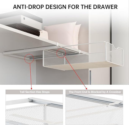 2 Pack Closet Pull-Out Baskets Organizer, - Image 5