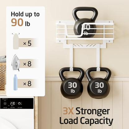KES 90lb Heavy-Load Ironing Board Hanger Wall Mount, One-Piece Metal Frame - Image 2
