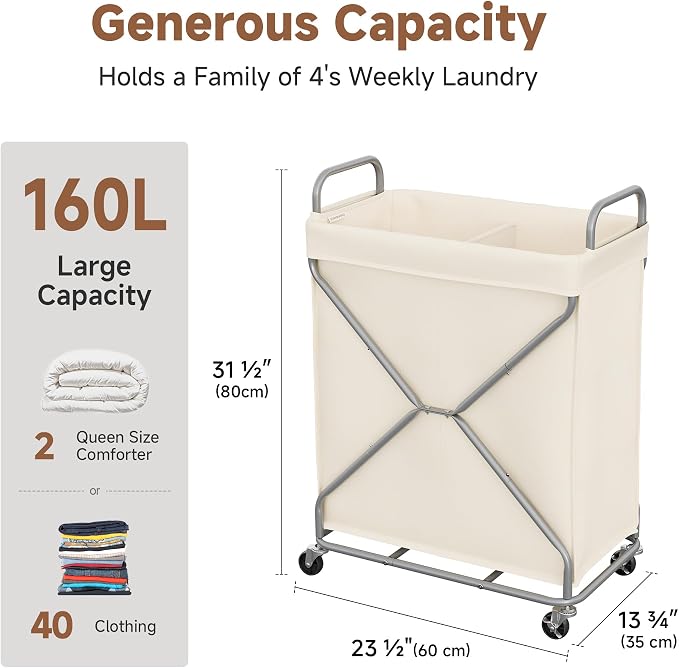 StorageWorks 2 Section Laundry Sorter - Image 2