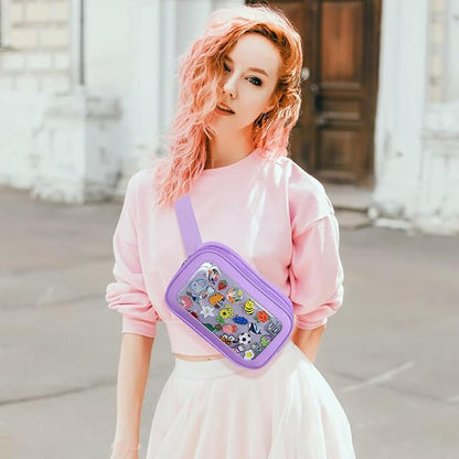 Pin Bag Fanny Pack, Ita Bag Storage Purple Crossbody Belt Bags - Image 4