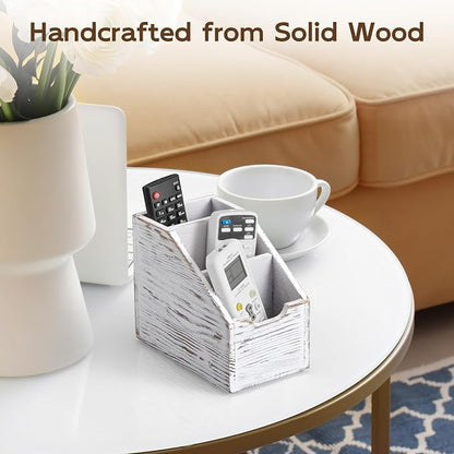 Remote Control Holder, TV Remote Holder, Wood Farmhouse Remote Caddy - Image 3