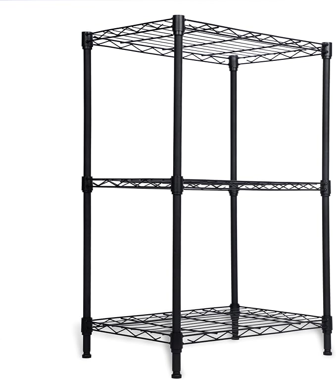 Whitmor 3 Tier Storage Shelves, Heavy Duty Metal Shelving, 400 lbs Capacity per by Whitmor