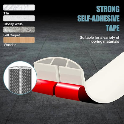 Floor Cord Cover Cable Cavity Self Adhesive Cord Hider Floor 10FT Floor Cable - Image 4