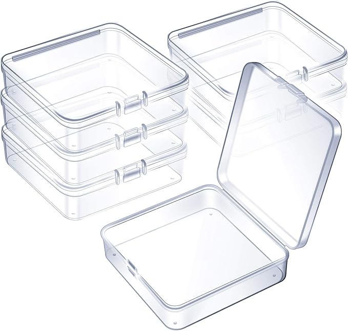 Jetec 6 Pieces Mini Plastic Clear Beads Storage Containers Box by Jetec