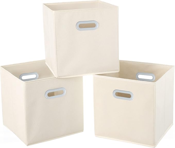 Fabric Cloth Storage Bins, Fabric Cube Organizer by SEVENDOME