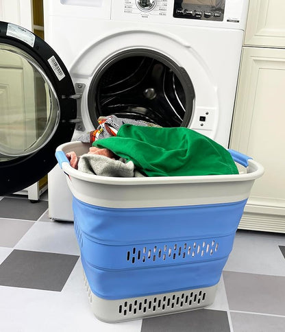 SAMMART 40L Collapsible Plastic Laundry Basket - Image 2