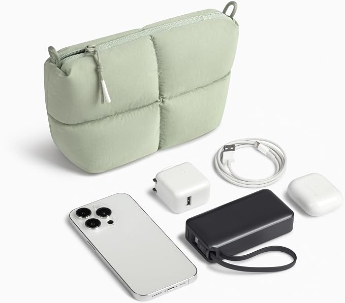Comfyable Puffy Electronics Organizer Travel Case, Cute Tech Pouch - Image 6