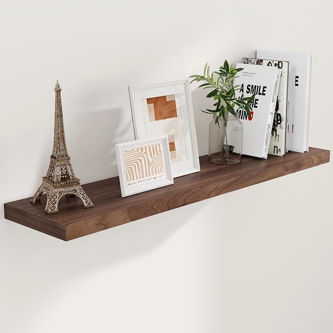 Floating Shelves 48 Inch Long, 9.3 Inch Deep Floating Shelf by FunMemories