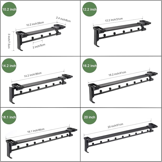 Heavy Duty Extendable Pull Out Closet Rod - Image 4