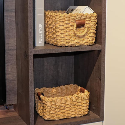 Small Paper rope baskets for Organizing, Cute woven storage Little basket for - Image 5