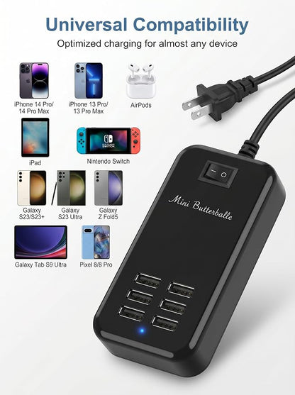 USB Charger Station, 6 Port Desktop Charging Station - Image 3