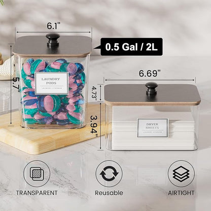 Laundry Pods Storage Container, Detergent Powder Container, - Image 7