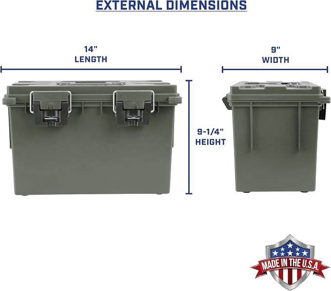 Sheffield XL Ammo Box Made in USA, Stackable Lockable Ammo Storage Box | 4 Pack - Image 3