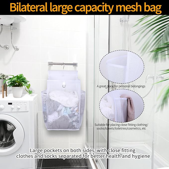 Hanging Collapsible Breathable Mesh Laundry Hamper, Fast Drying Portable Space - Image 6