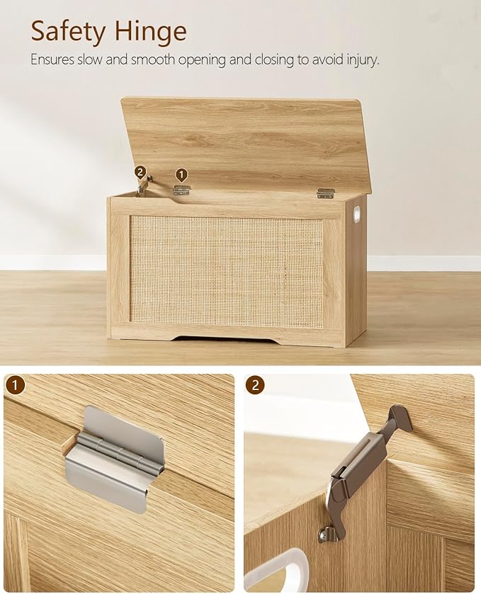 usikey 29.5” Storage Chest, Storage Bench - Image 7