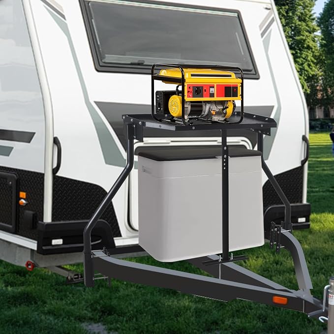 Trailer Tray RV Generator Mount, Front Mount Cargo Carrier & Storage Rack - Image 4