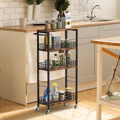 NOVIMANGO Slim Storage Cart Rolling Kitchen Cart - Image 3