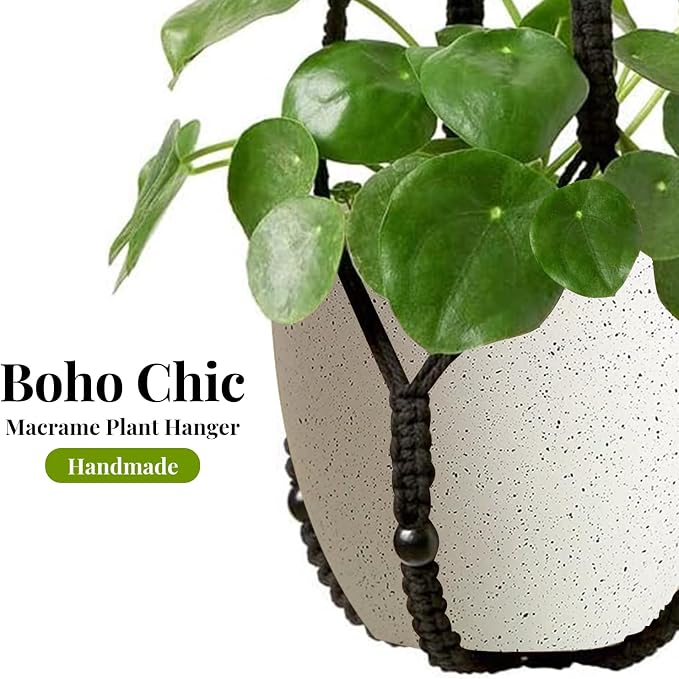 LEWESU Macrame Plant Hanger Indoor Set of 4 - Image 2