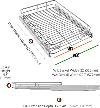 Pull Out Cabinet Organizer, Slide Out Shelves - Image 4