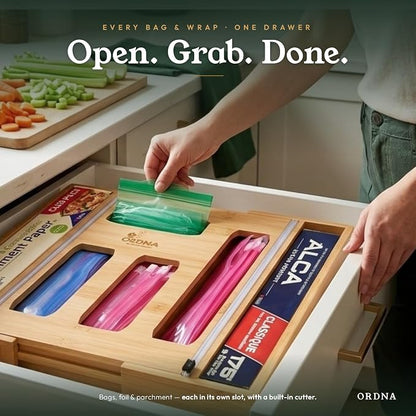 3" Slim 6-in-1 Expandable Storage Bag Organizer Kitchen Drawer - Image 3