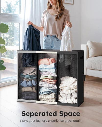 SOLEDI Laundry Hamper 3 section - Image 2