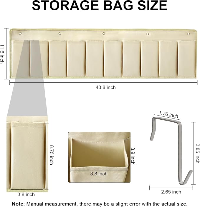 RV Shoe Pockets 10 Pockets Heavy Hanging Bedside Storage Organizer - Image 2