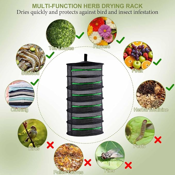 6 Layer 24" Herb Drying Rack Hanging - Image 5