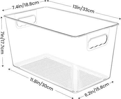 YIHONG 10 Pack Clear Pantry Organizer Bins, Plastic Containers - Image 2