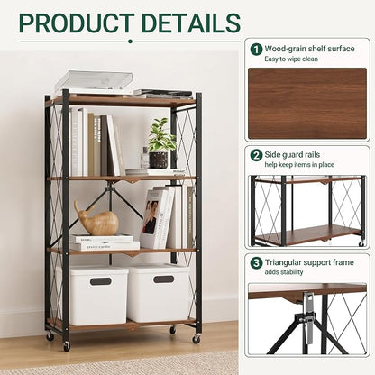 black leopard 4-Tier Foldable Shelf - Image 7