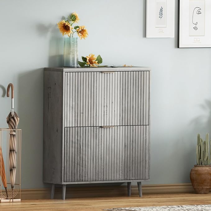 Shoe Cabinet Storage, Modern Freestanding Organizer - Image 7