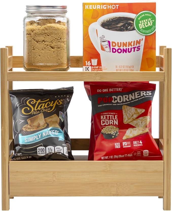 Sorbus Bamboo Bathroom Counter Organizer – 2-Tier Shelf - Image 8