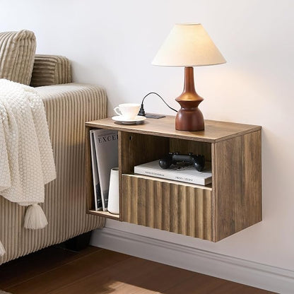 Floating Nightstand with Charging Station - Image 4