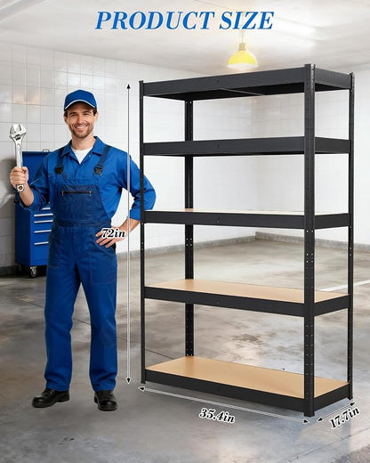 Garage Storage Shelves, Loads 2500 LBS, Metal Storage Utility Racks - Image 3