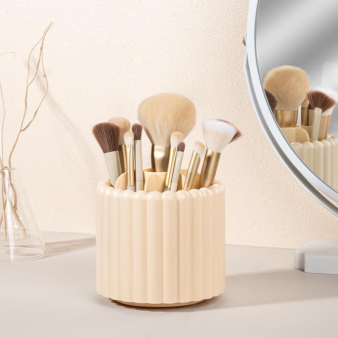 Anyoifax 360 Rotating Makeup Brush Holder 7 Slots Make Up Brush Organizer - Image 2