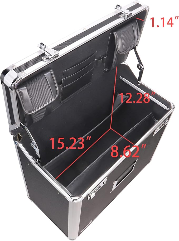 Vaultz Locking Mobile Business Case, Legal Size, 14.5 x 13.5 x 11 Inches - Image 3