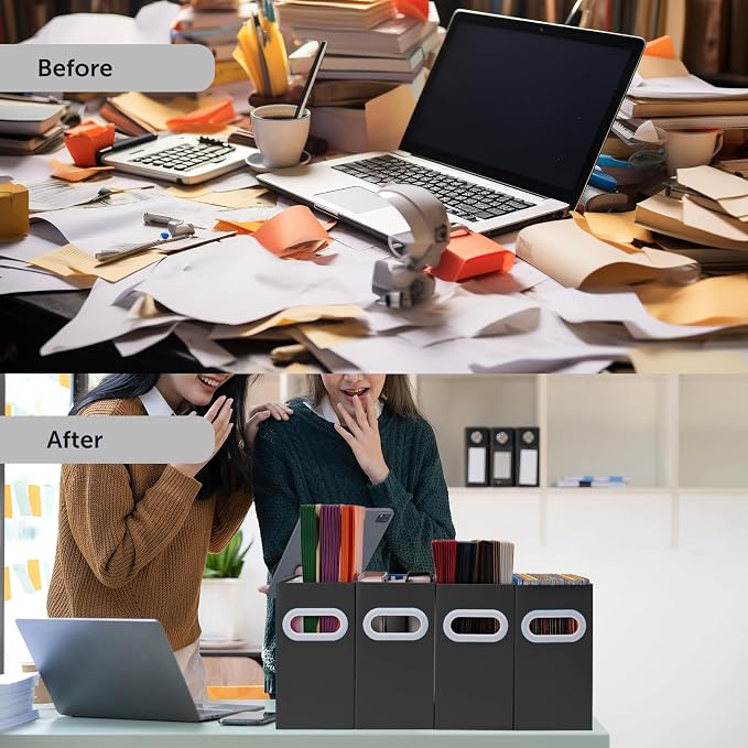 File Box for Hanging File Folders, Collapsible Cardboard Box | Portable Filing - Image 5
