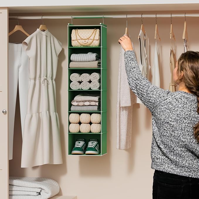MAX Houser 6-Shelf Hanging Closet Organizer, Hanging Storage Shelves - Image 6