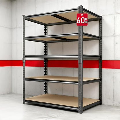 Heavy Duty Garage Shelving, 5-Tier Garage Storage Shelves, 2400LBS Storage by Unknown