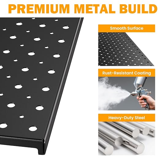 Pegboard Smith Metal Pegboard Panels, Wall-Mounted Pegboard Organizer System - Image 3