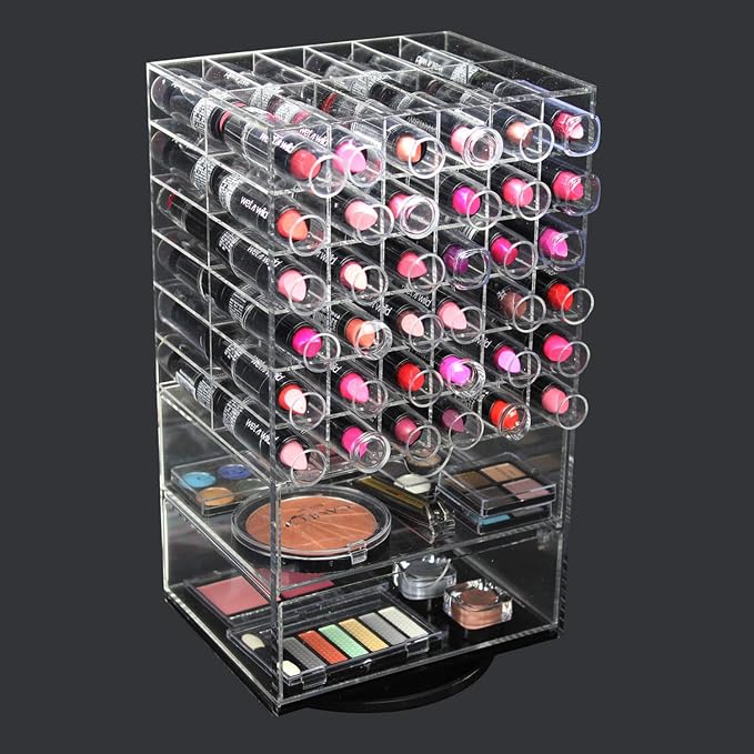 MOOCA Acrylic Rotating Makeup Organizer Desktop Cosmetics Storage Tower Makeup - Image 5