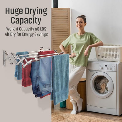 Smartsome Wall Mounted Clothes Drying Rack | Adjustable to Fit Your Space | 20 - Image 5