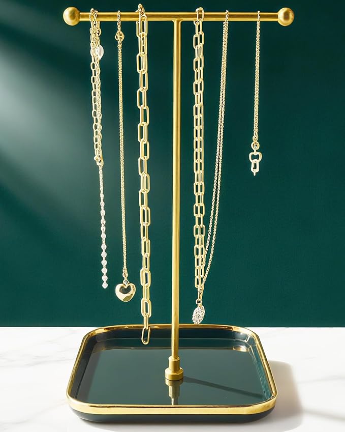 VROOMIUM Necklace Holder- Ceramic Base 1ft Height Jewelry Organizer Stand by VROOMIUM-BETTERDESIGN