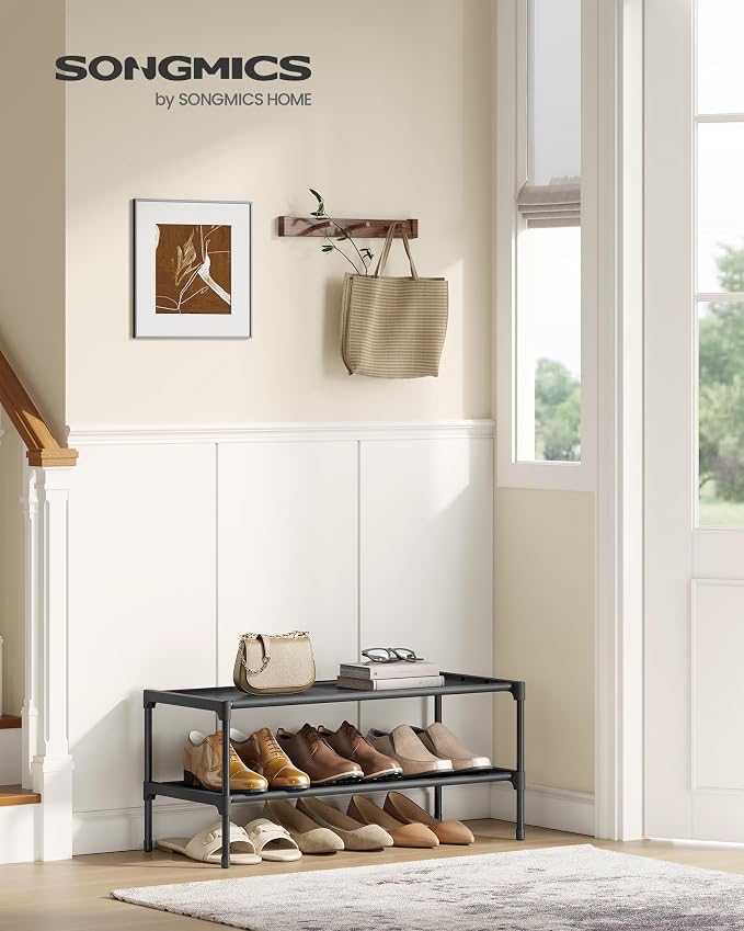 SONGMICS Shoe Rack, Space-Saving, Metal Frame | Space-Saving Shoe Storage - Image 2