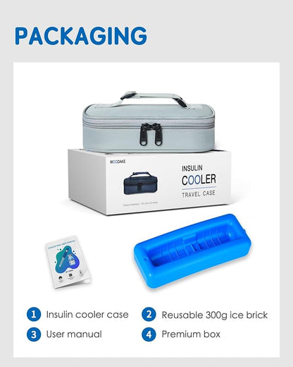 Insulin Vial Cooler Travel Case TSA Approved 300g Reusable Ice Brick Insulin - Image 8